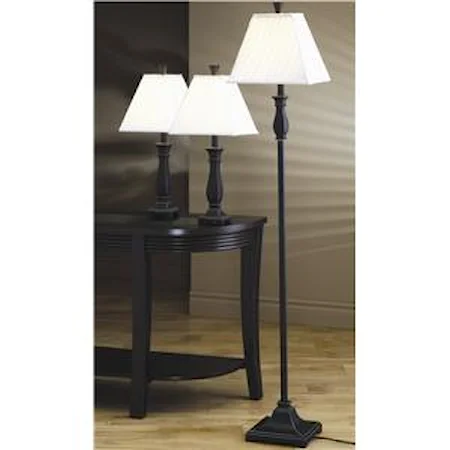 Traditional 3 Piece Lamp Set